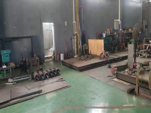 Electric welding processing area